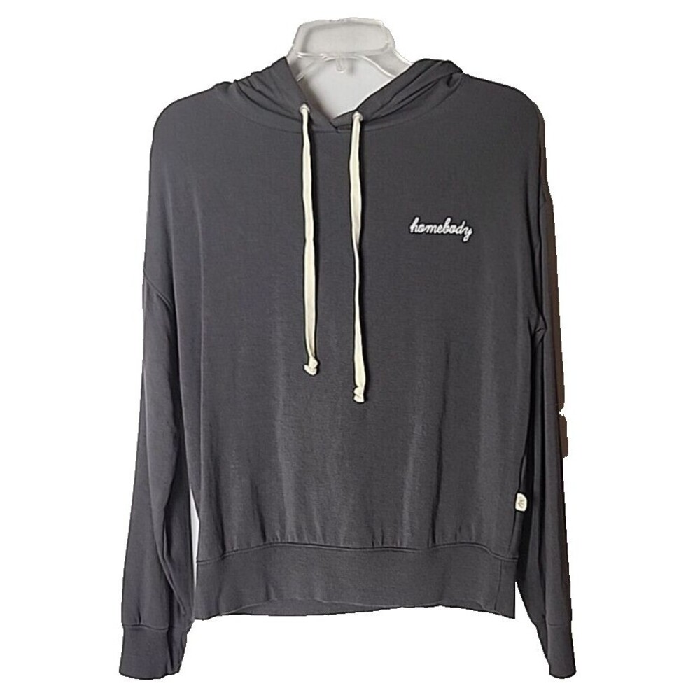Magnolia Homebody Loungewear Womens Gray  Long Sleeve Hoodie Size Small